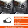 For Renault Clio 3 2006-2012 Real Carbon Fiber Stickers Driver's Side Air Vent Panel Cover Car Accessories Interior Decorative