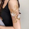 Floral Open Arm Bangle Hollow Out Arm Ring Fashion Iris Flower Bracelet  Arm Accessories