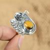 Mothers Day Deal 925 Silver Tiger's Eye Gemstone Handmade Flower Ring Jewelry