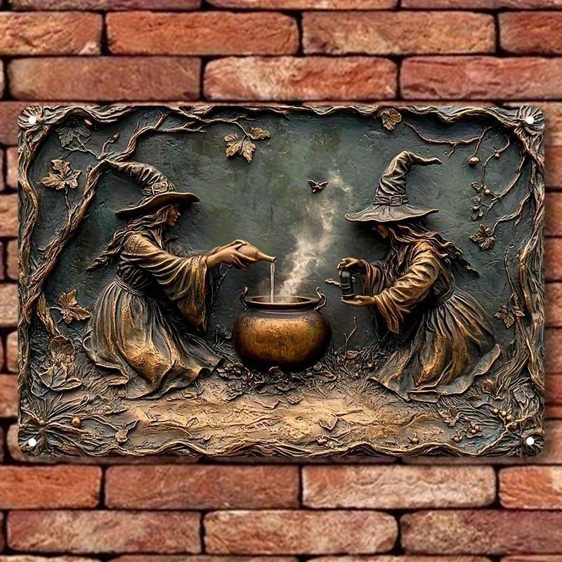 2D плоский деревянный знак 30*20 см винтажная ведьма алхимия квадратный деревянный декоративный знак, идеально подходит для бара, ресторана, гостиной декор и многое другое, декоративное