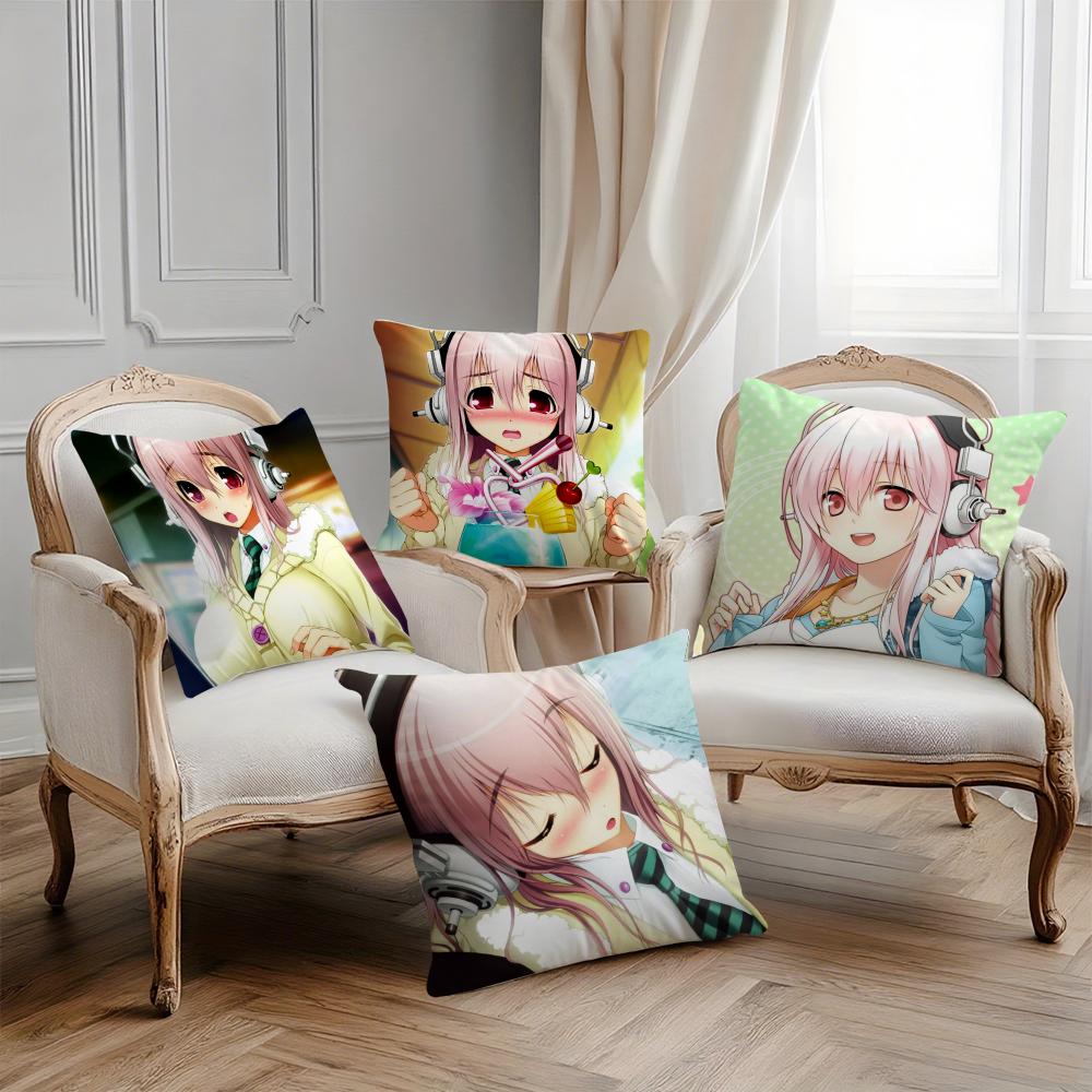 Красивые Девушки S-Super Sonico Наволочка Печать Наволочки Гостиная Диван Подушка Чехол Спальня Комната Декор