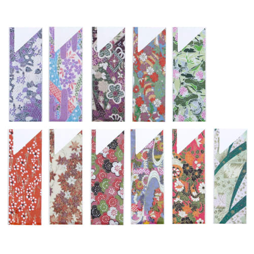 Daikoku Kogyo Chopstick Wraps, Yuzen Pattern, 11 Assorted Patterns, 3.5 x 9.7 cm, Commercial Use, 104726, 500 Count