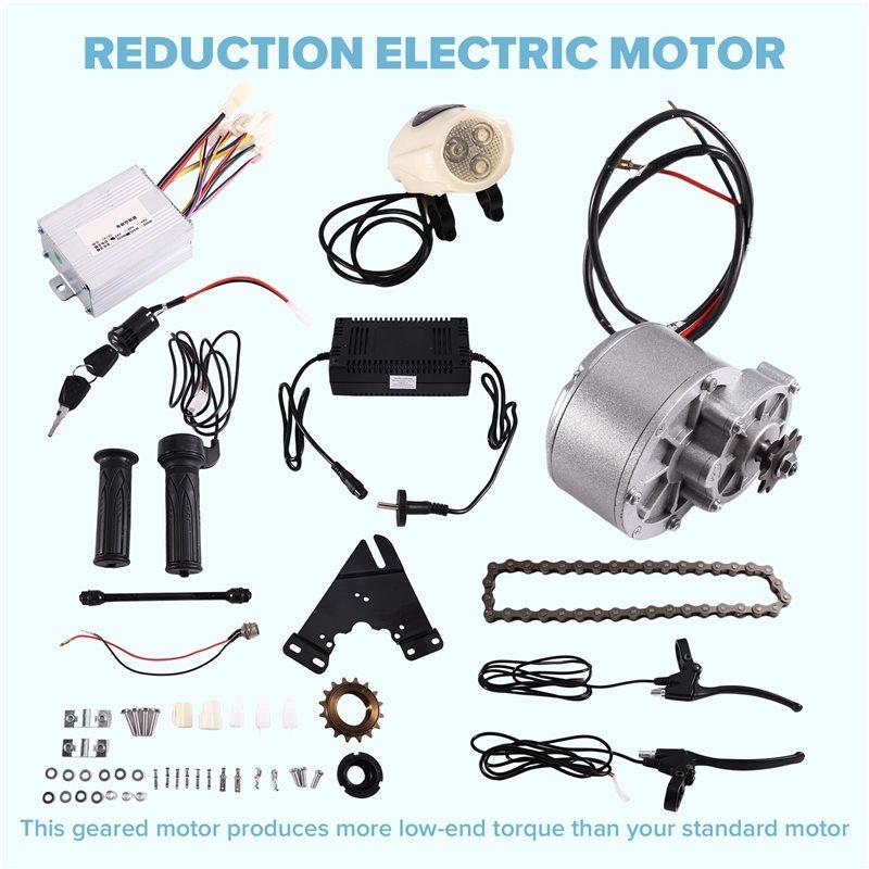 A65X-450W Мощный щеточный двигатель Комплект для модификации велосипеда 24 В постоянного тока Редукторный двигатель Комплект для модификации Для правой стороны велосипеда