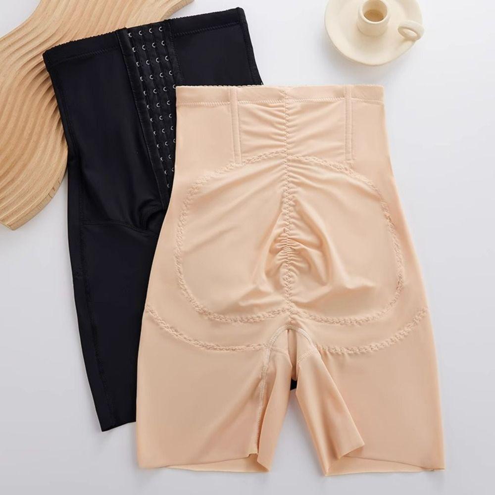 Tummy Shapers High Waist Shapewear Four Row Buckle Tummy Shapers Flat Belly Panties Lady