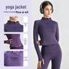 Женская дышащая сетчатая куртка для йоги с эффектом "второй кожи", облегающая, с воротником-стойкой, для фитнеса