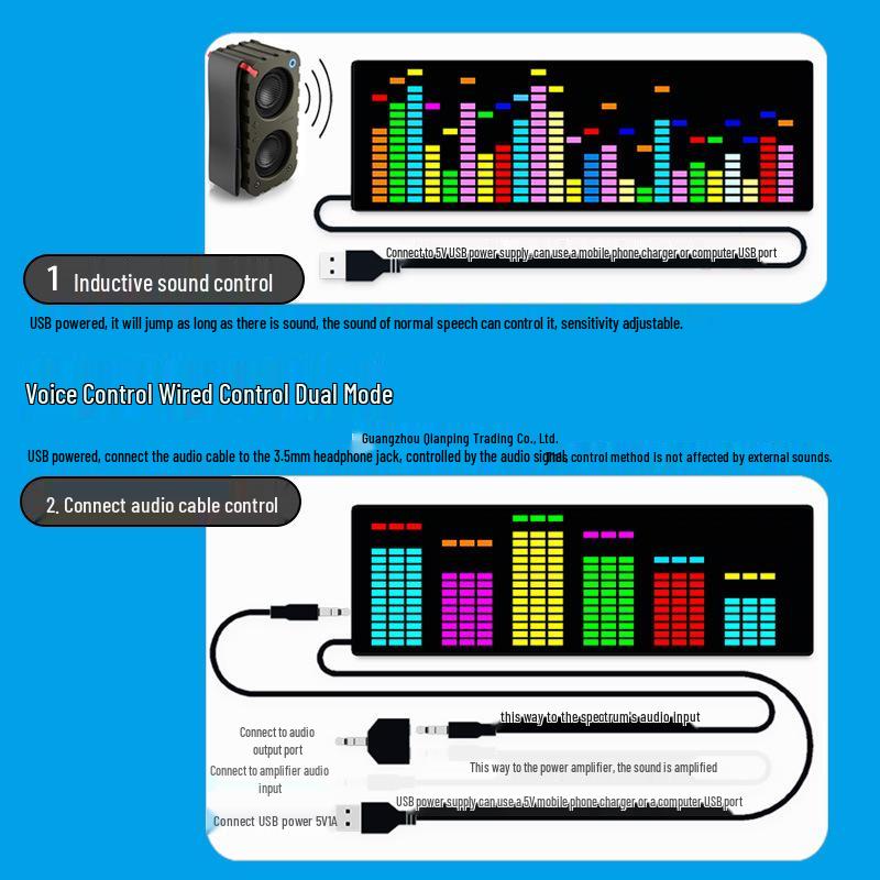 Ослепительные RGB светодиодные часы с подсветкой, активируемые звуком, с голосовым управлением