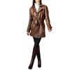 NOORA Women's Real Lambskin Leather, Trench Coat Jacket, Business Meeting,Cout,Cafe Date Cout, Best Gift Birthday For Her,