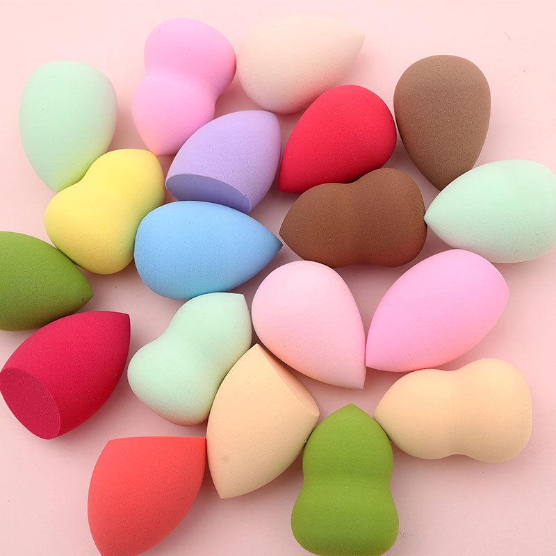 Спонж для макияжа в форме яичной скорлупы - Не впитывающий, Супермягкий, Двойного назначения для сухого и влажного нанесения, Спонж для макияжа в коробке