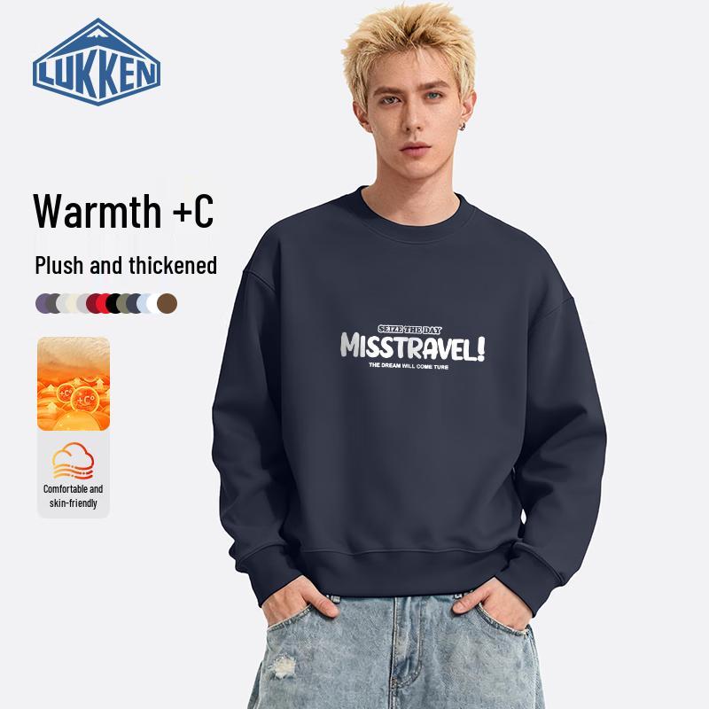 LUKKEN Мужской свитшот с круглым вырезом и флисовой подкладкой