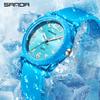 Fashion SANDA Top Brand New 6277 Silicone Strap Children's Watch Waterproof Luminous Hands Leisure Student Sports Quartz Watches