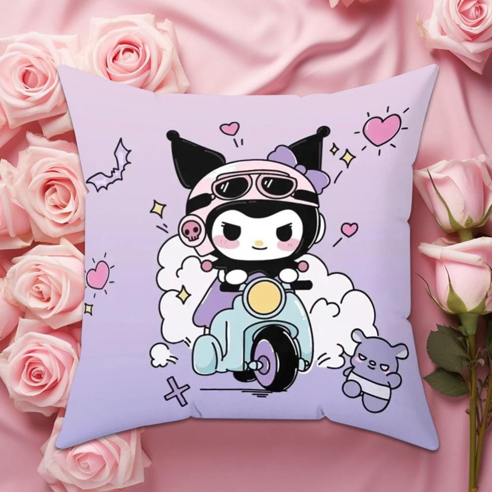 Pillow Covers Decorative Sofa Cushions Covers Sanrio Kuromi Home Decoration Ornamental Pillows for Living Room Cushion Interior