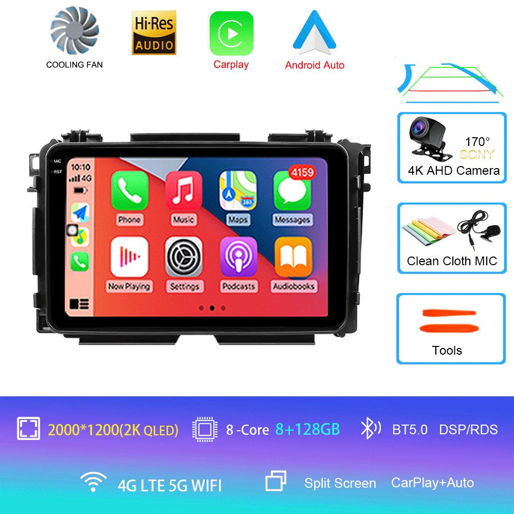 Для Honda Vezel HR-V HRV HR V XRV 2012-2019 Автомагнитола Android 14 Carplay Мультимедийный плеер Авторадио GPS Стерео 2din Головное устройство