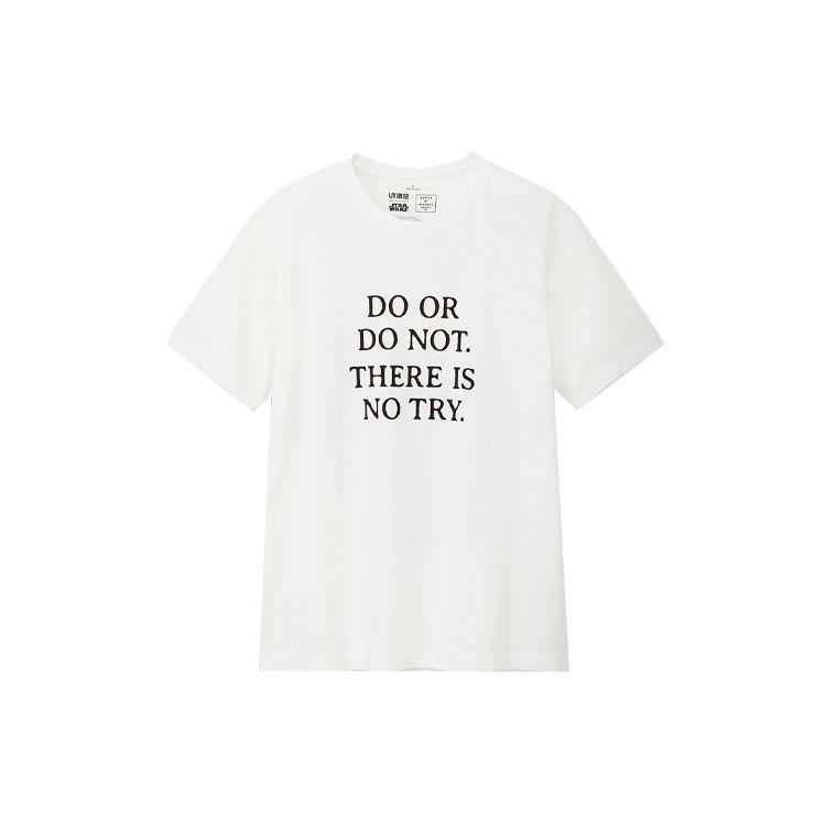 Uniqlo Звездные Войны Графическая Мастерская Футболка с коротким рукавом Унисекс Топы Белый 421318-00