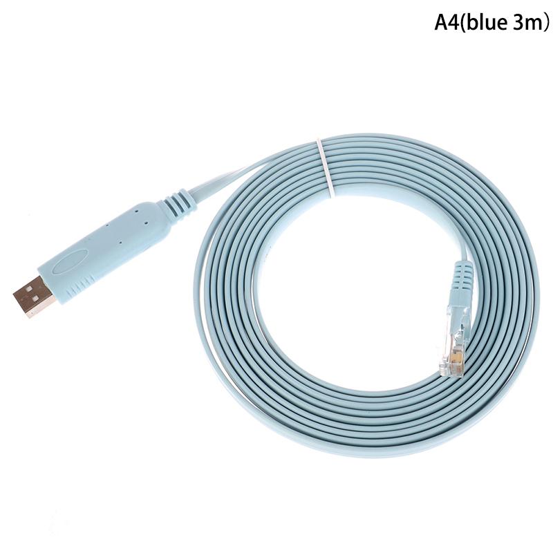 1 шт. 1/1,5/1,8/3 м USB на RJ45 Для консольного кабеля USB Cisco, отладочная линия Для маршрутизаторов Cisco H3C HP Arba 9306 Huawei, консольный кабель rollover