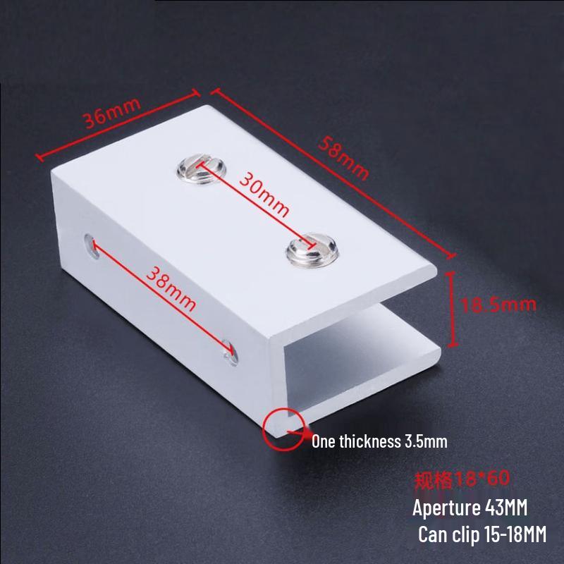 SOXW Aluminum Glass Shelf Clamp