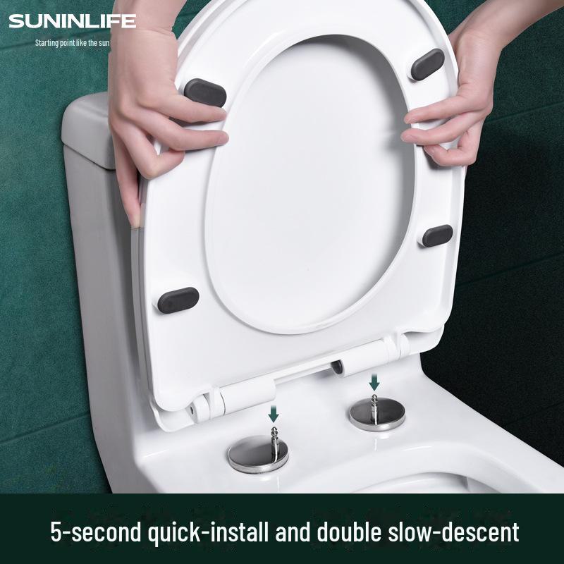 Универсальный быстроустанавливаемый чехол для сиденья унитаза с функцией замедления - утолщенные и удобные для домашнего хозяйства аксессуары