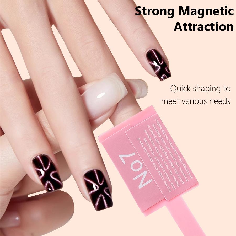 Набор из 5 штук, магнитная палочка «кошачий глаз», розовая магнитная пластина, узор в виде сердца и волны для маникюра с 3D-гель-лаком «кошачий глаз»