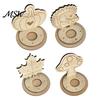 Maple Leaf Table Decoration Autumn Wooden Candle Holder, Halloween Tea Light Wood Candlestick Pumpkin/Mushroom/Maple Leaf/Hedgehog Holder for