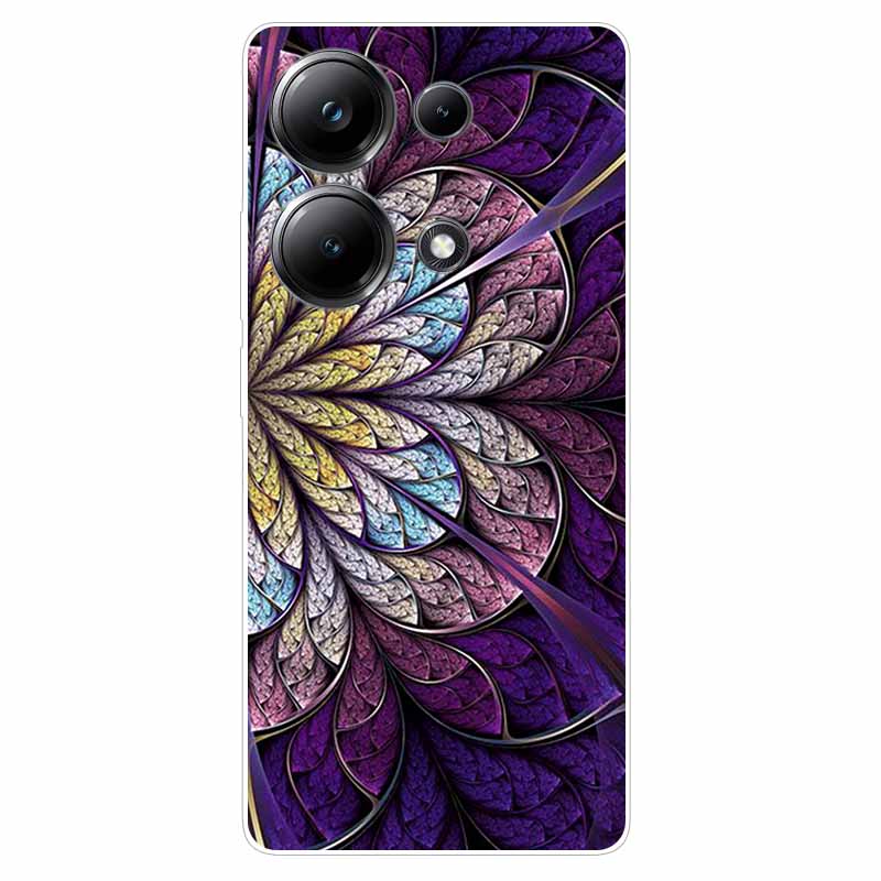 Beautiful Phone Cases for Xiaomi Redmi Note 13 4G Case Clear Bumper Soft TPU Silicon Cover for Redmi Note13 4G Protection Shells