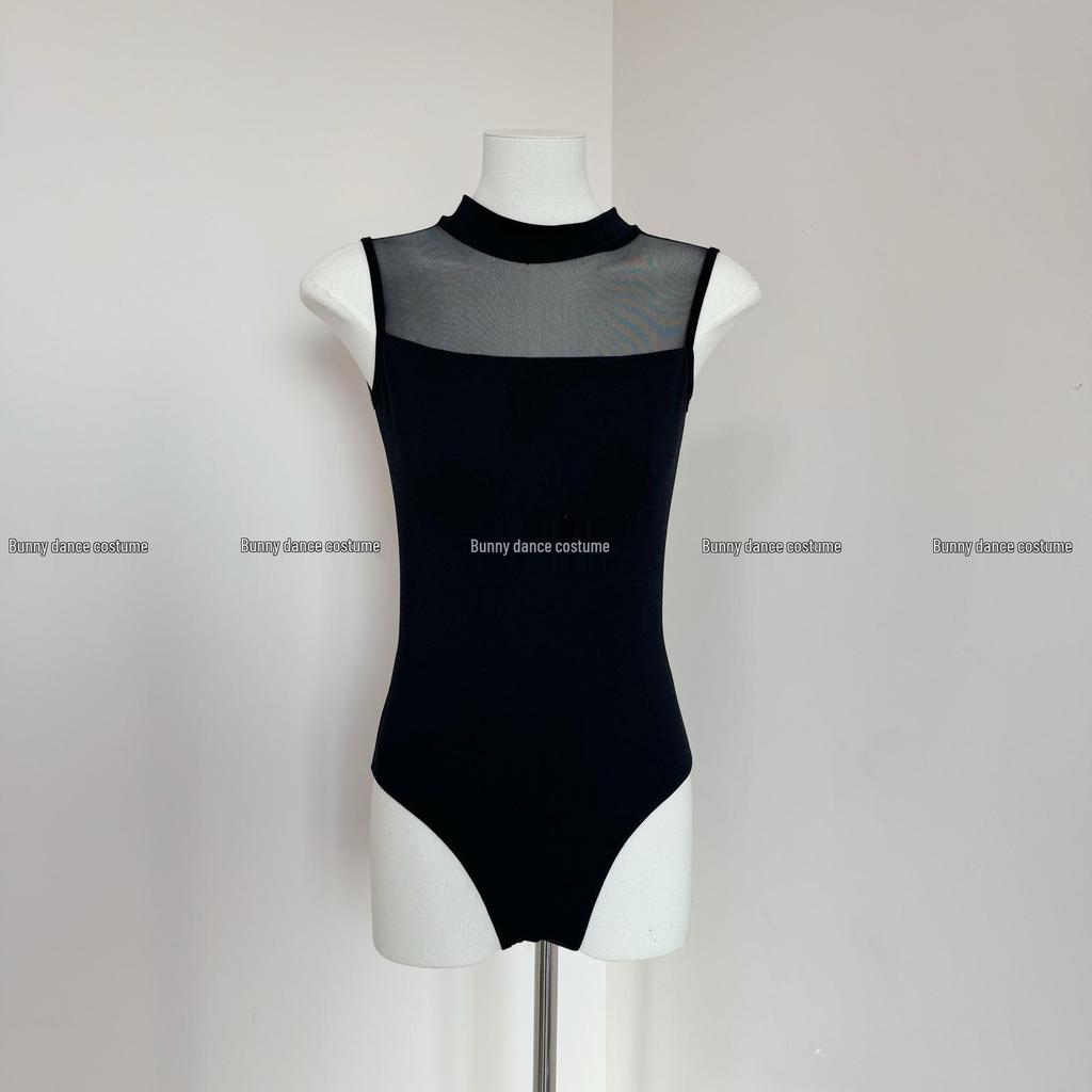 Балетный и аэробный купальник с высоким воротом для женщин