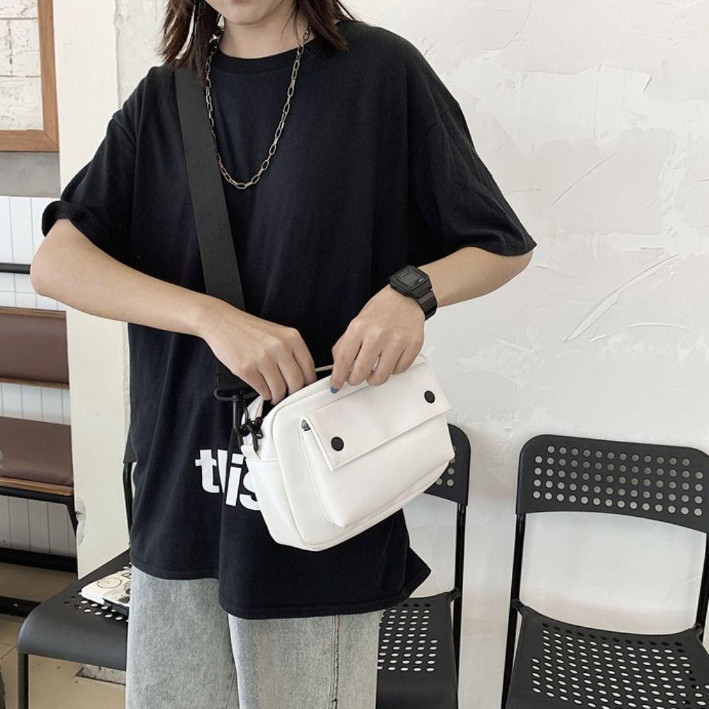 Повседневная PU сумка кроссбоди большой вместимости, спортивная наплечная сумка, простая квадратная сумка-мессенджер, унисекс