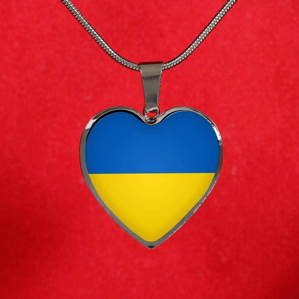 Ожерелья с подвеской в виде сердца с украинским флагом специально для вас, роскошное ожерелье с подвеской в виде сердца