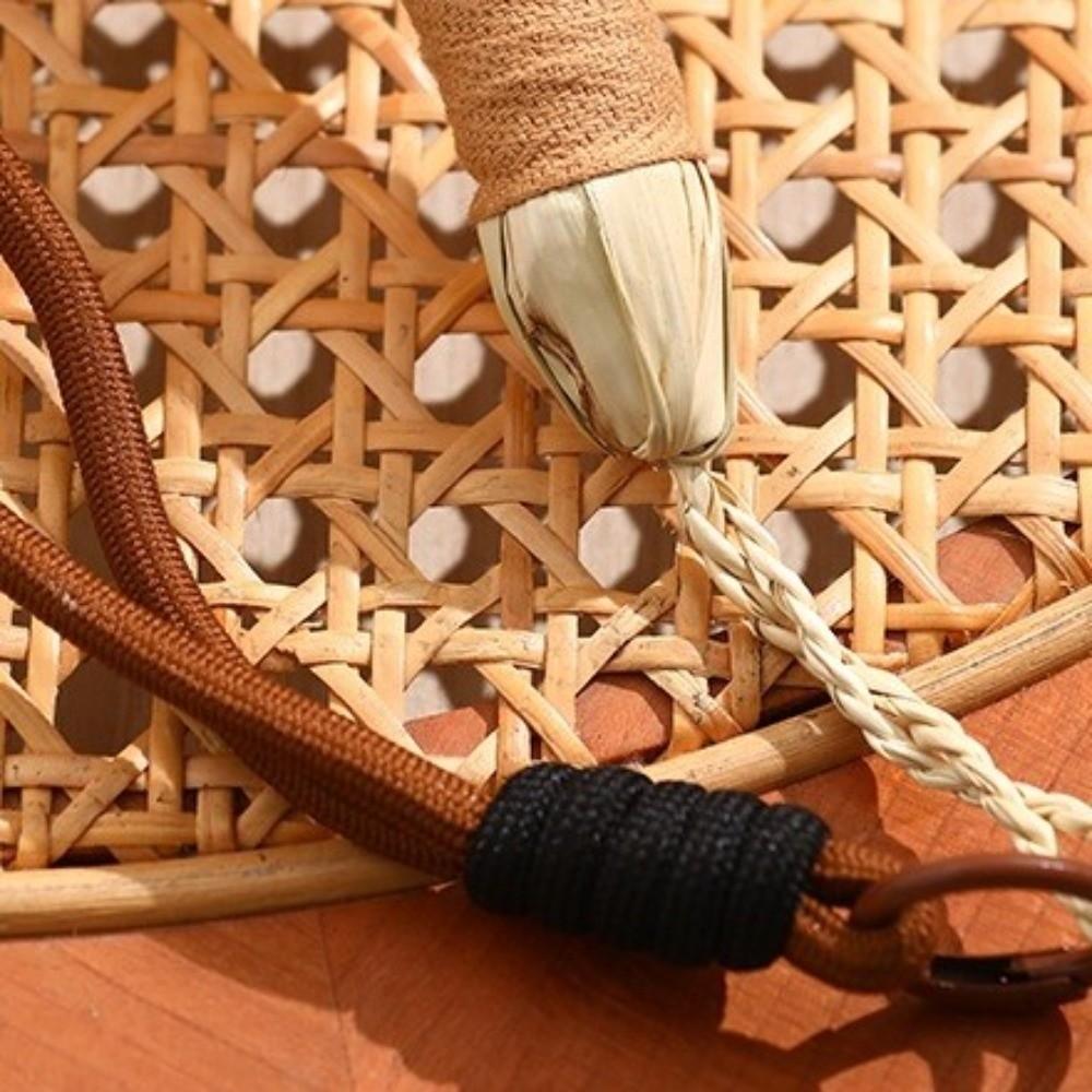Animal Pattern Straw Woven Fan Handmade Handheld Fan Creative Decorative Fan Home Decoration