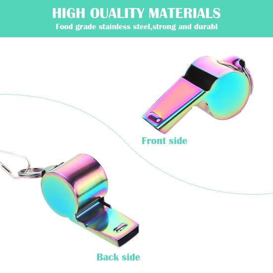 1 шт/2 шт спортивный свисток свисток из нержавеющей стали с шнурком громкий четкий звук свисток для тренеров судей официальный