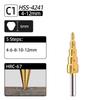 Ступенчатое сверло из титана HSS 4-12/20/32 мм, спиральное, с прямой канавкой, коническое, ступенчатое сверло, фреза для отверстий по дереву и металлу, конусный сверлильный инструмент