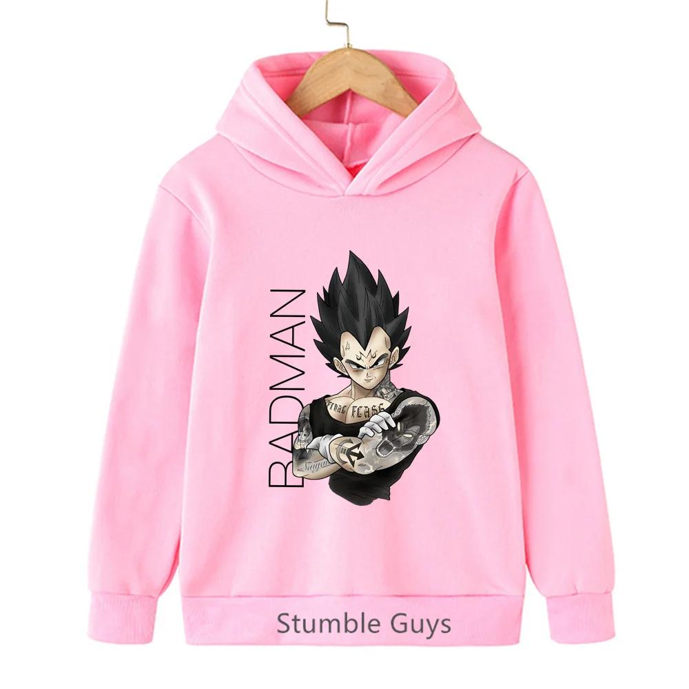 Boys Daily Tops Dragon Ball Spring Autumn Goku Vegeta Super Saiyan Kakarot Hoodie Girls Clothes Sweatshirt