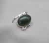 Nephrite Jade Ring: 925 Sterling Silver Gemstone Jewelry Handmade Ring May Birthstone Gift
