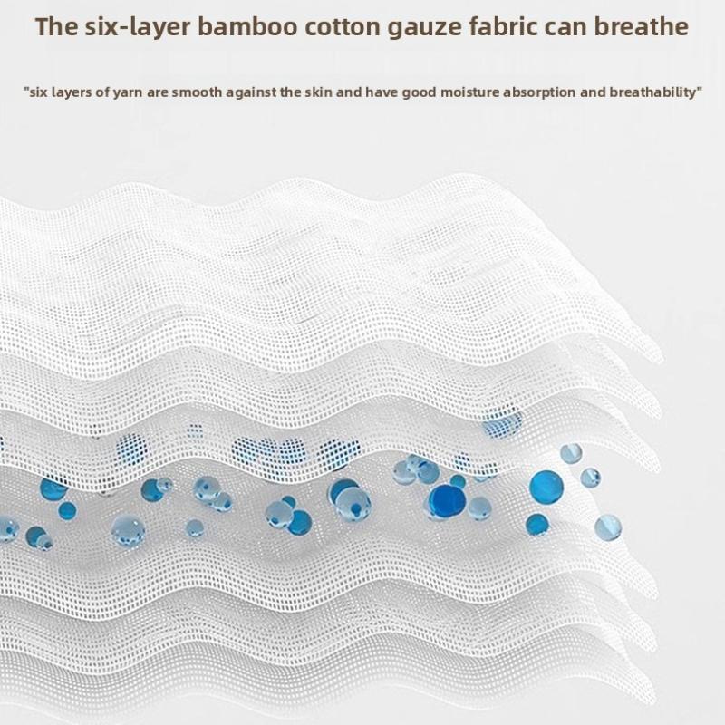 6 Layer Bamboo Cotton Baby Blankets Newborn Bath Towel Soft Baby Muslin Swaddle Bedding Stroller Cover Newborn Aceessories Manta