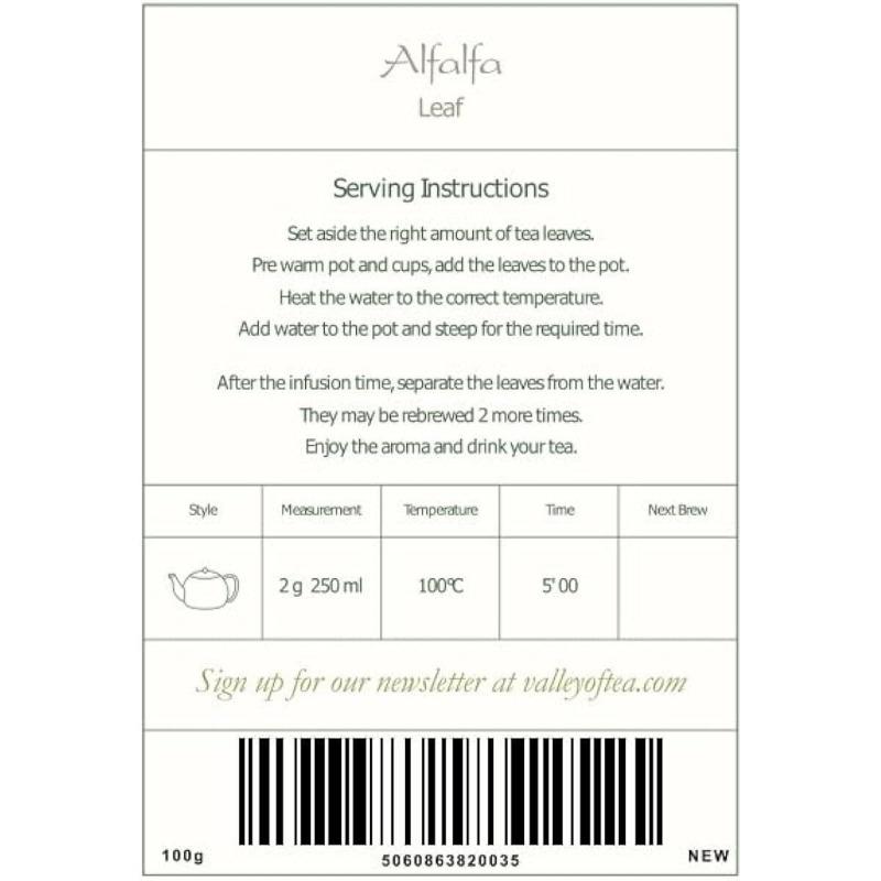 Люцерна Herb Organic Medicago Sativa - Качественная Люцерна - Erba Medica Tonic 100г