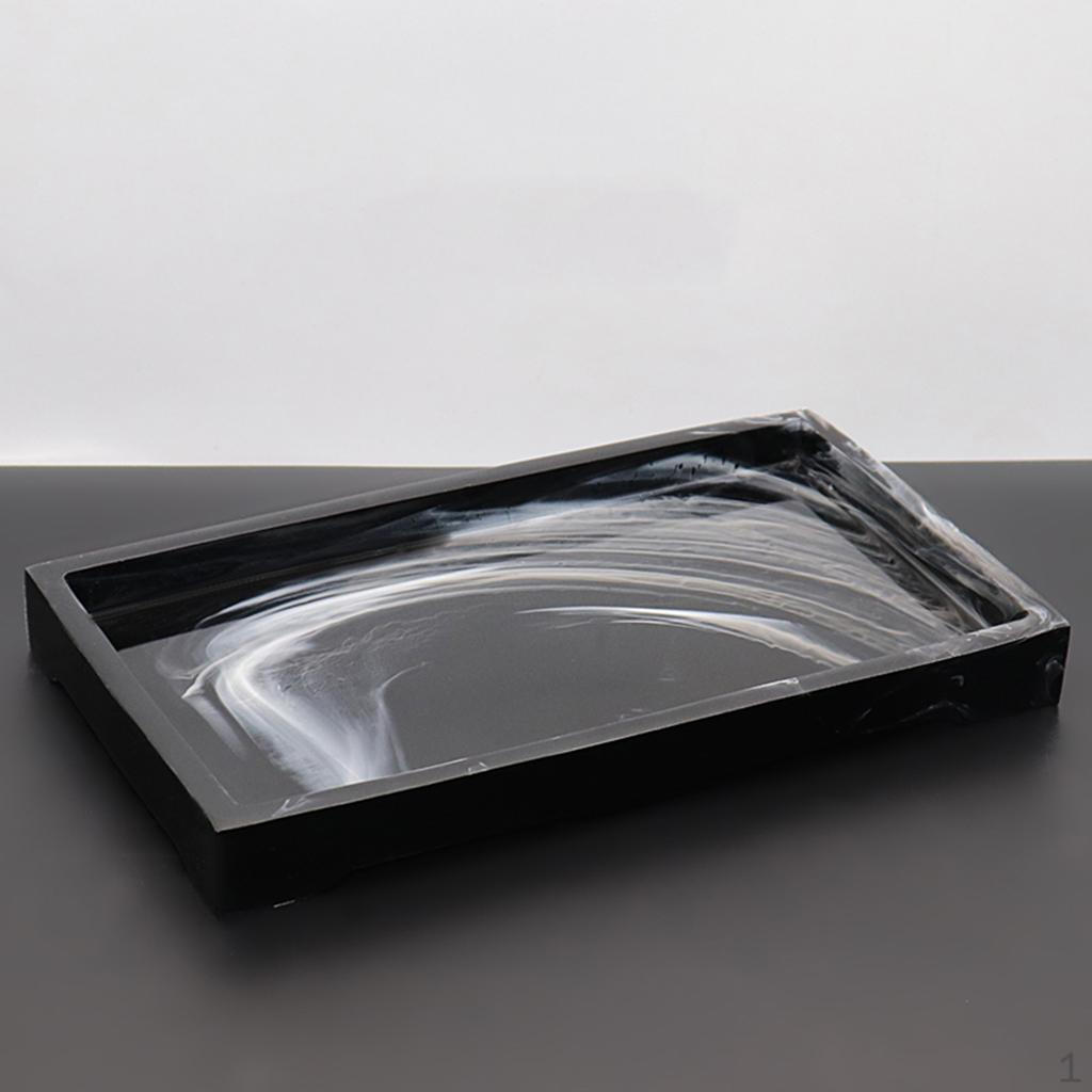 Elegant Marble Resin Bathtub Tray with Support Stand