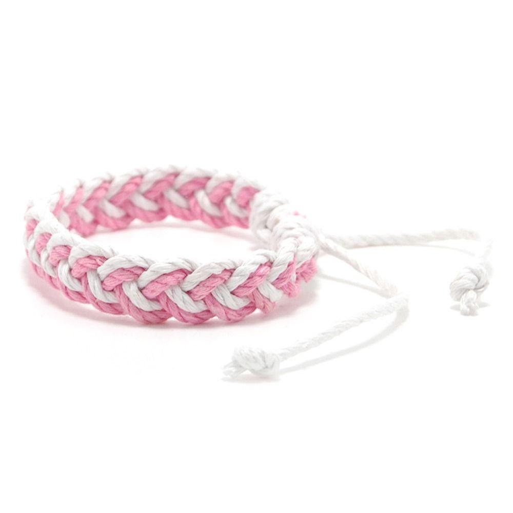 Разноцветный плетеный браслет из ниток, хлопковый и льняной плетеный браслет, цветной плетеный браслет, лето