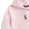 Детская толстовка с капюшоном и вышитым логотипом Polo Ralph Lauren Однотонная Детские толстовки Розовый 313844838-025
