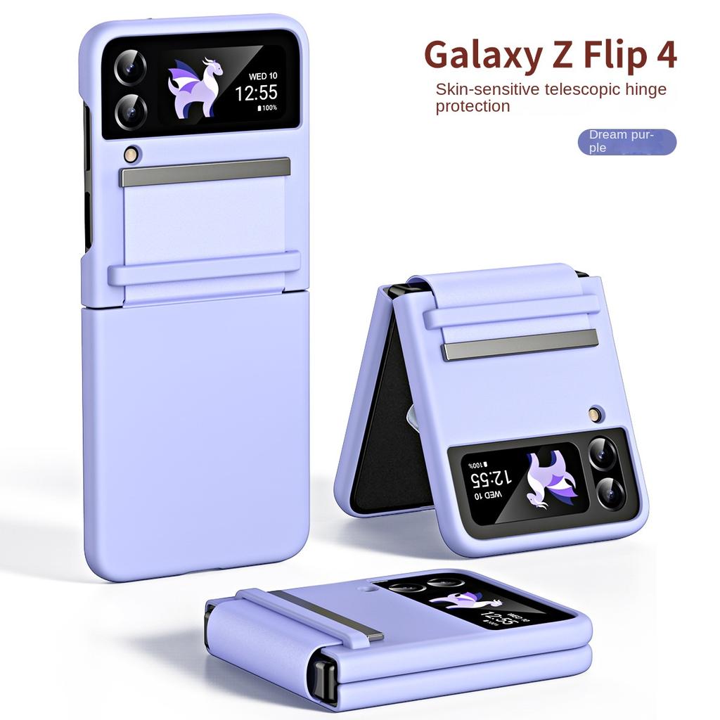 Прозрачный чехол для телефона с гальваническим покрытием для Samsung Galaxy Z Flip 4 3 Flip4 Flip3 5G, полная защита на петлях, сплошной цветной чехол