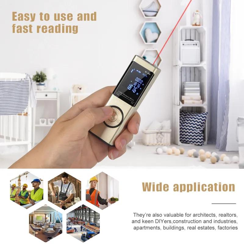 Laser Level Distance Meter Rangefinder Laser Tape Measure Golf Distance Angle Measure Range Hunting Finder Digital Laser Tools