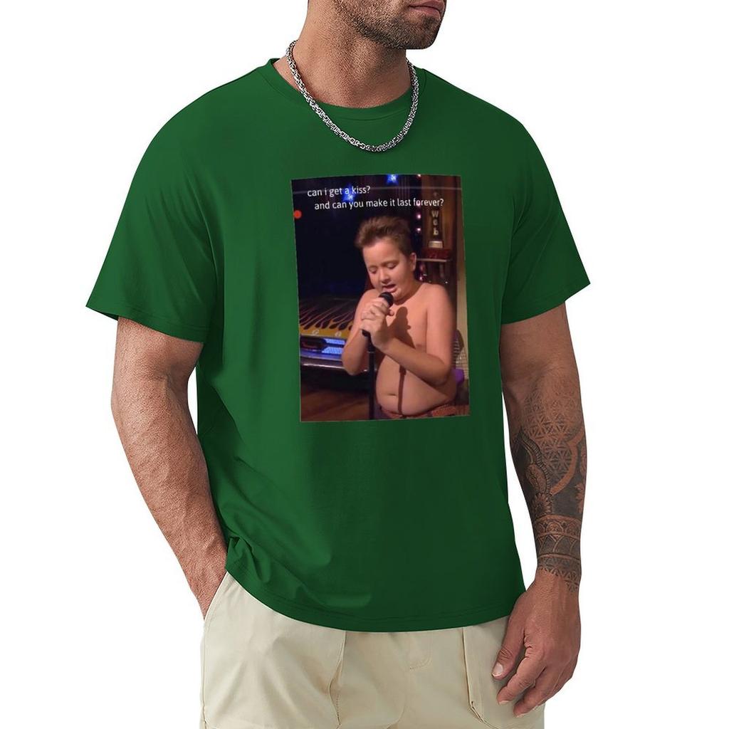 Могу ли я получить поцелуй и можешь ли ты сделать так, чтобы он длился вечно? Футболка Gibby Get A Kiss, новое издание, винтажная аниме-рубашка, мужская одежда