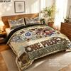 One Piece Pattern Bedding Quilt Set Quilt Cover Pillowcase Home Birthday Gift(1 * duvet cover + 2 * pillowcase, without core)