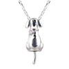 Ожерелье для собаки выбор камня по месяцу рождения розовый [Mirai Tenshi] женское, мотив, серебро, (Октябрьский турмалин)
