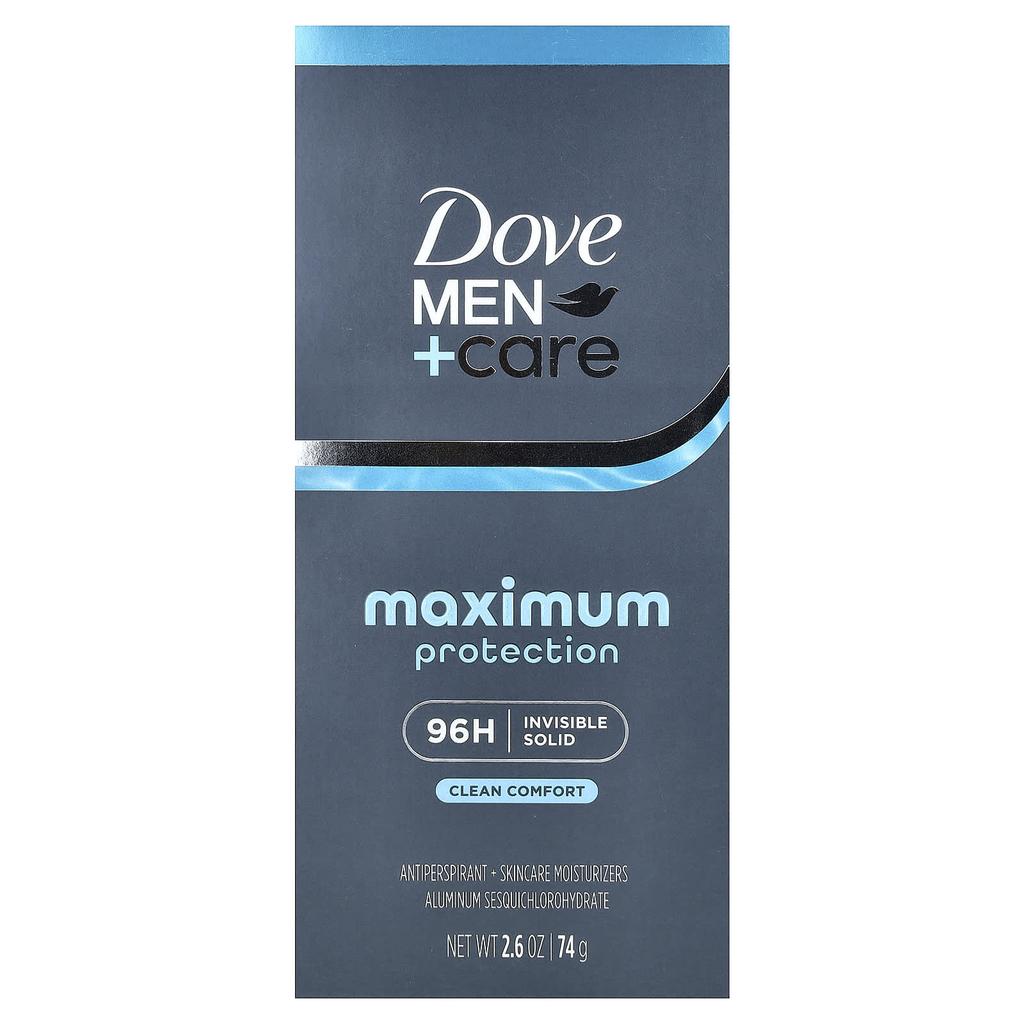 Dove, Men + Care, Maximum Protection Antiperspirant, Clean Comfort, 74g (2.6oz)