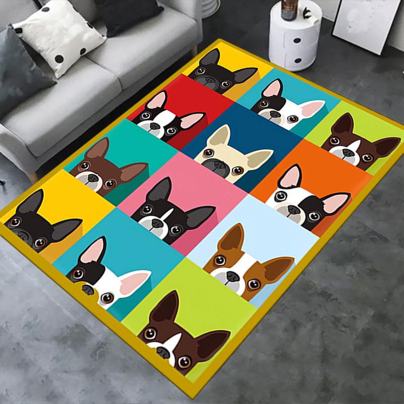 Office Carpet: Pop Art Dog Portrait Sofa Rug, Chair Mat Protection