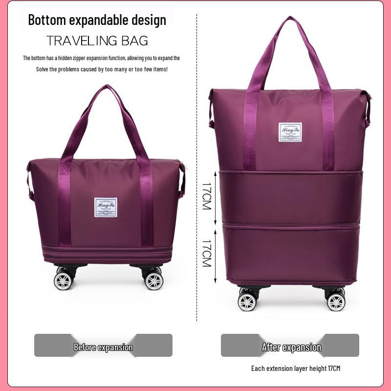 Expandable Wheeled Travel Bag for Business Trips and Short Commutes