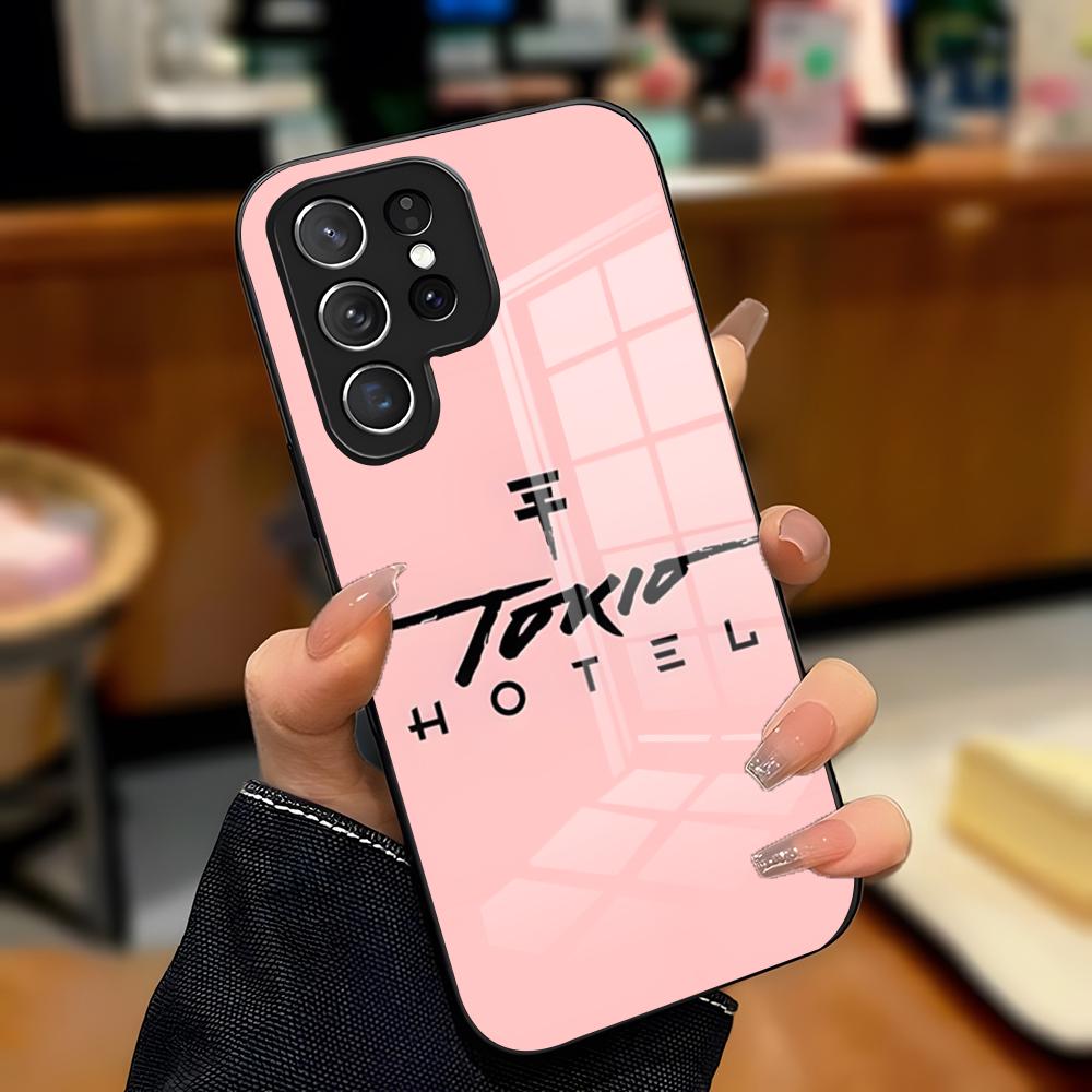 Чехол для телефона с ремешком T-Tokio Hotel для Samsung S26 S25 Plus S20 S20 Plus S22 Ultra S23 FE S21 Plus S21 Ultra Стеклянная крышка