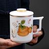 Часюнь Керамическая чашка-заварник для чая с жиром из баранины и белым фарфором