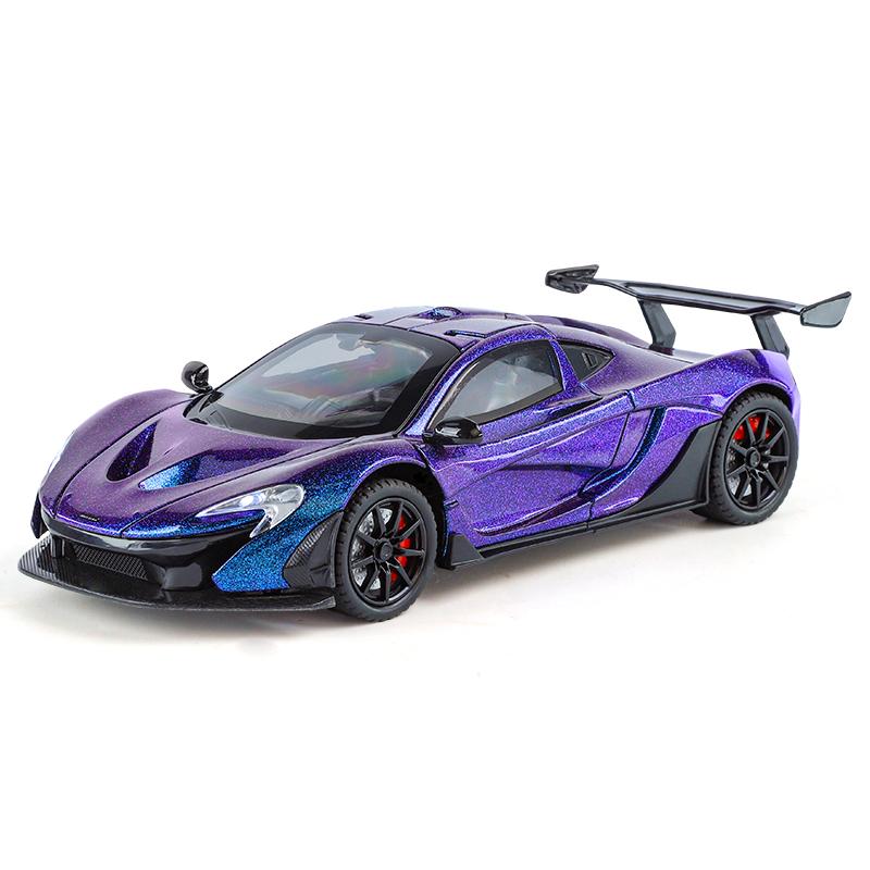 1/24 Симуляция McLaren P1 Металлическая модель автомобиля Двери и капот открываются Имеет звуковые и световые функции Богат деталями