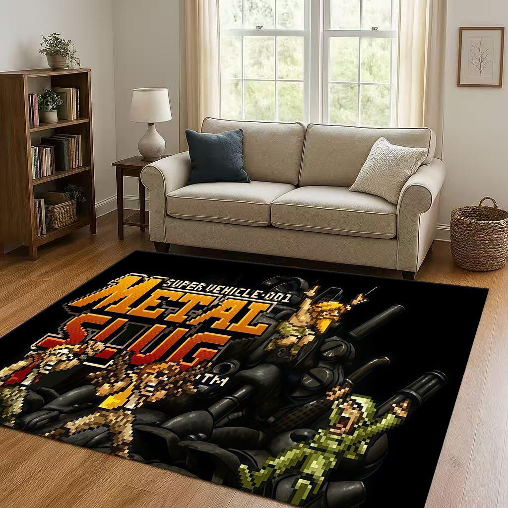 3D Классическая игра Metal Slug Пиксельный стиль Ковер для гостиной Нескользящий Мягкий ковер для спальни Игровой комнаты Дивана, Домашний декор Коврик для двери