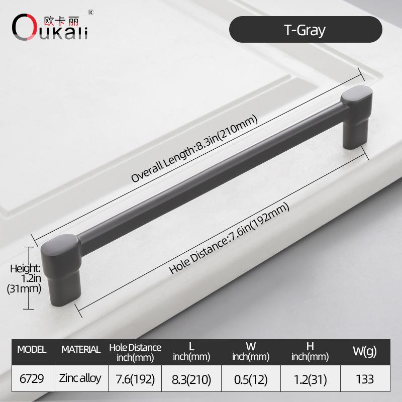 Oukali Modern Furniture Cabinet Knob New Release Zinc Alloy Kitchen Bathroom Living Room Wardrobe/Dresser Modern Home Handle