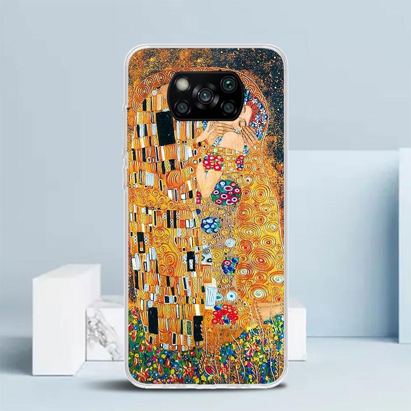 Чехол для телефона 'Поцелуй' Густава Климта Для Xiaomi Poco F7 Ultra X5 X6 X7 Pro M7 Redmi 15C 15 13C 13 12C 12 10C 10 10A 9 9C 9A 9T